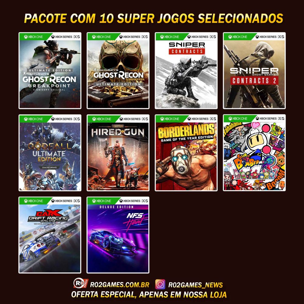 PACOTE 10 JOGOS 10 SUPER