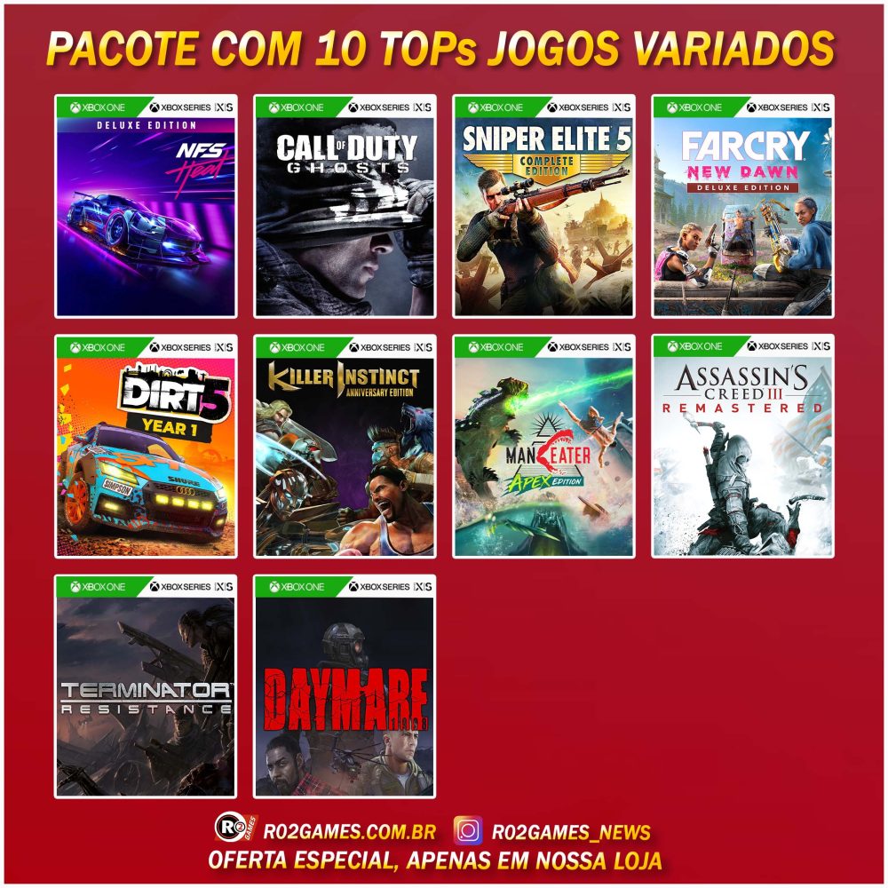 PACOTE 10 JOGOS BLAC 10 vav